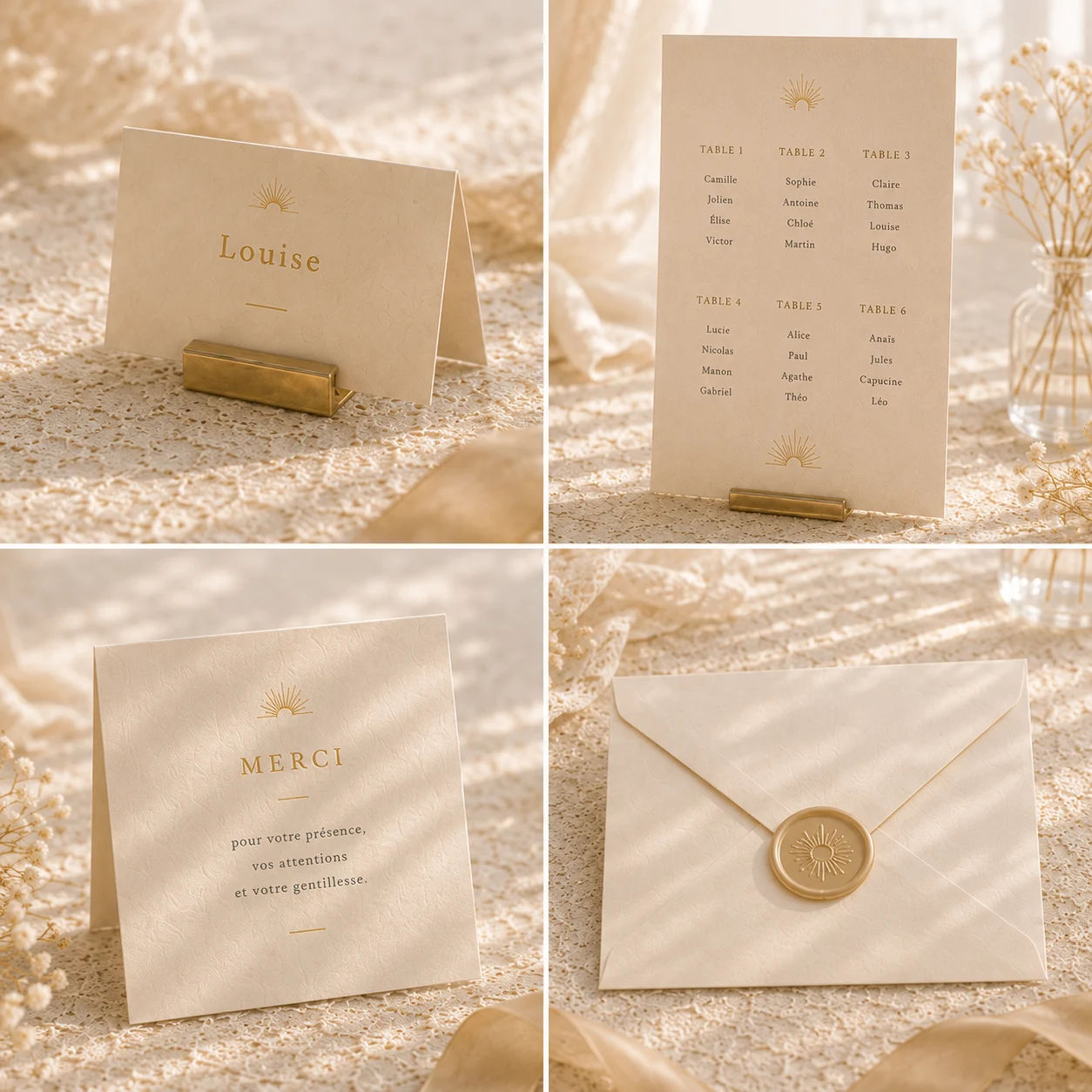 Les déclinaisons — collection Lumière