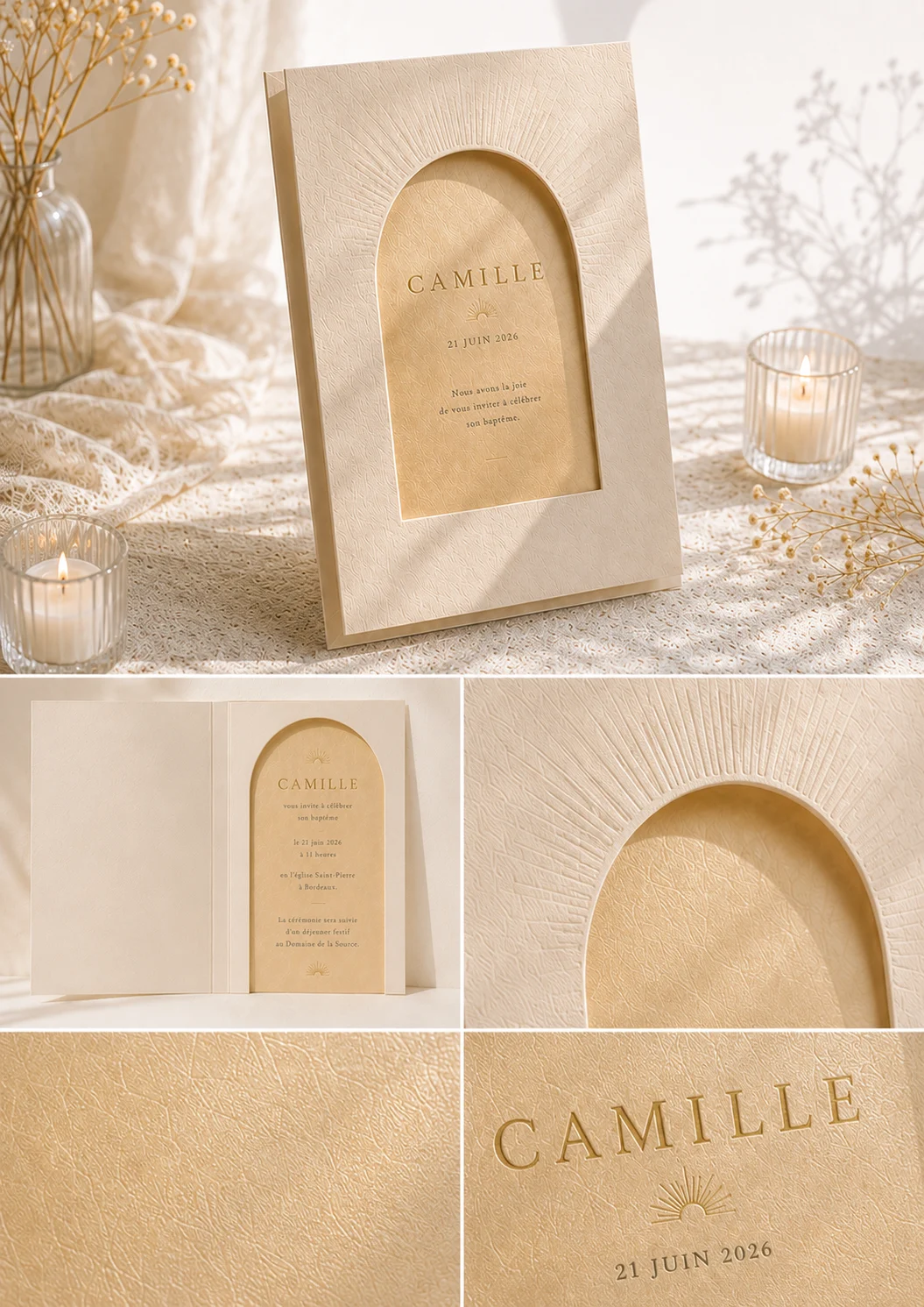 Le faire-part — collection Lumière