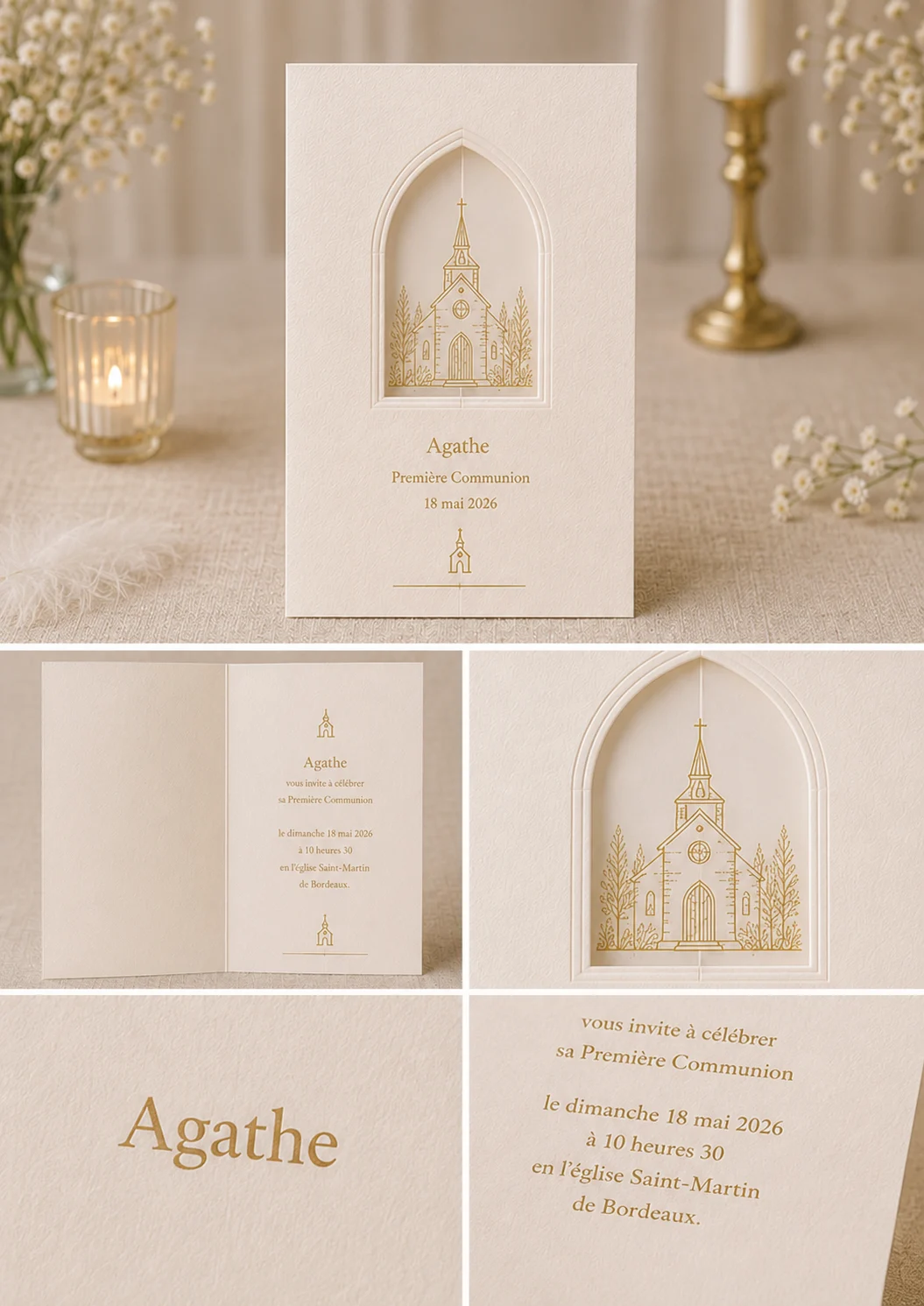 Le faire-part — collection Chapelle
