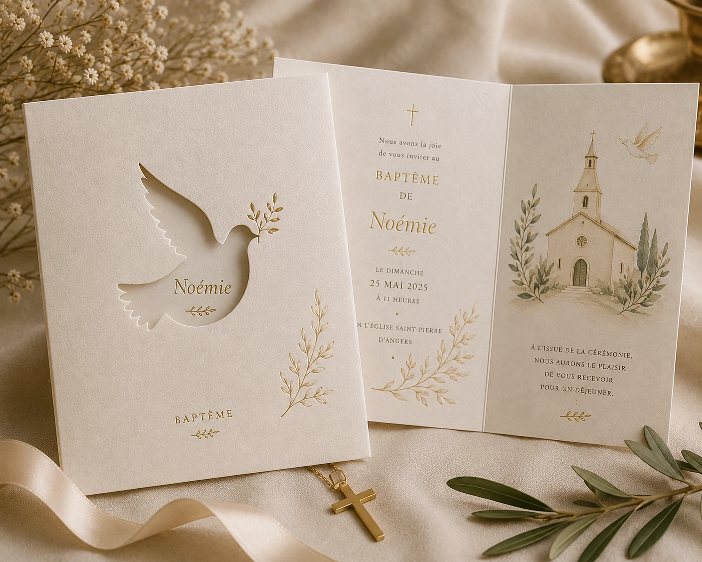 Inspiration de papeterie bapteme sur mesure 1