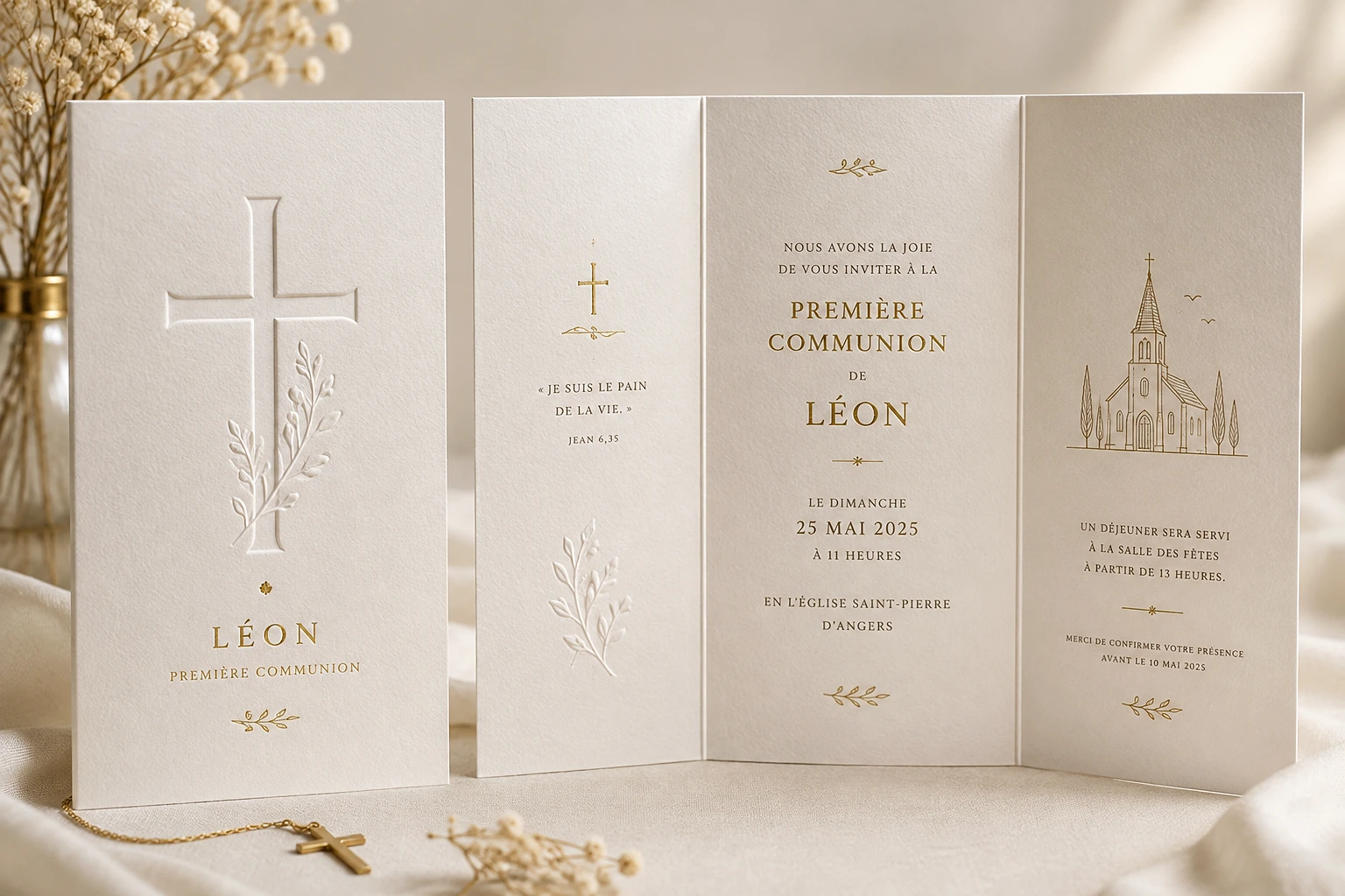 Inspiration de papeterie communion sur mesure 2