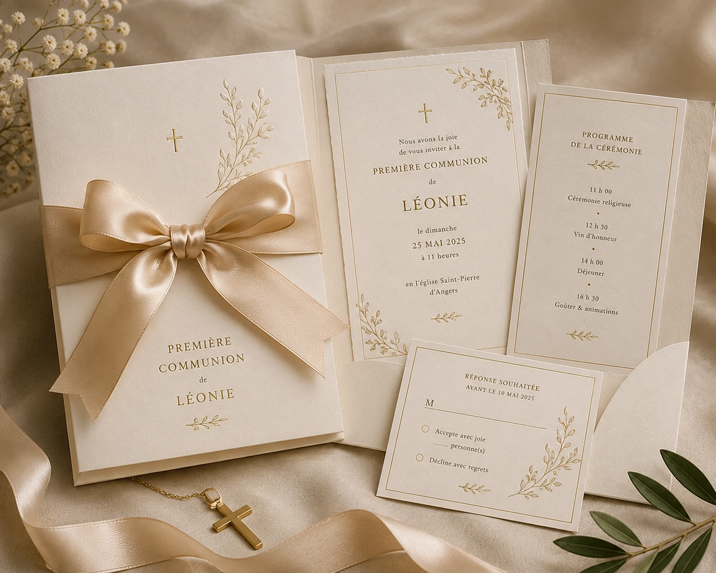 Inspiration de papeterie communion sur mesure 3
