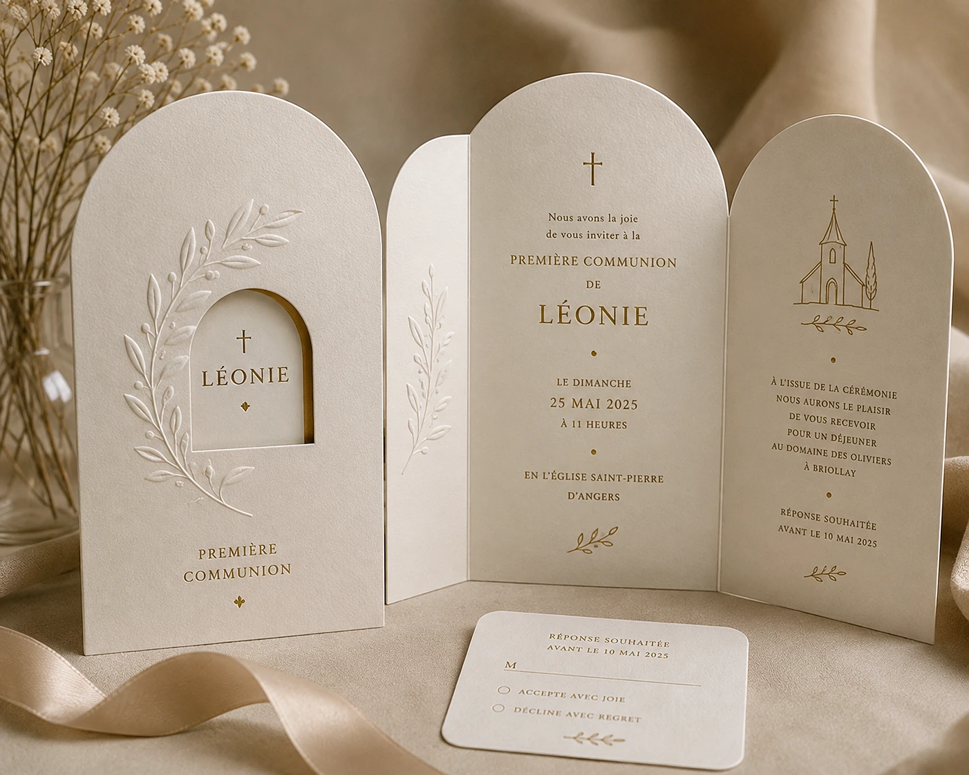 Inspiration de papeterie communion sur mesure 4