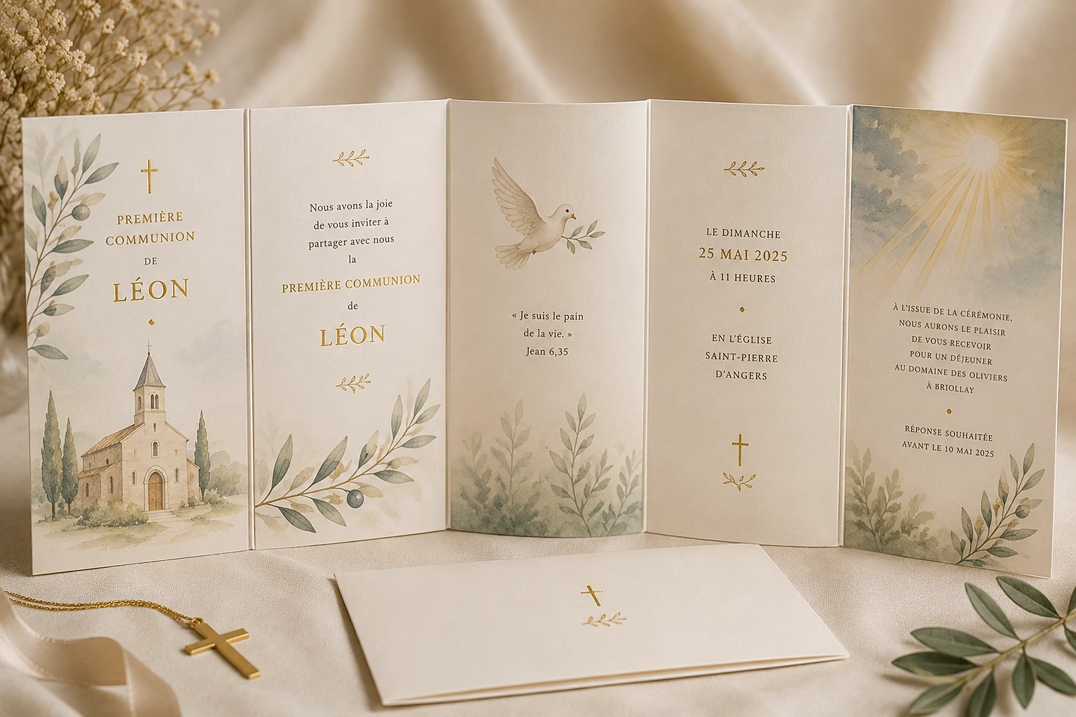 Inspiration de papeterie communion sur mesure 5