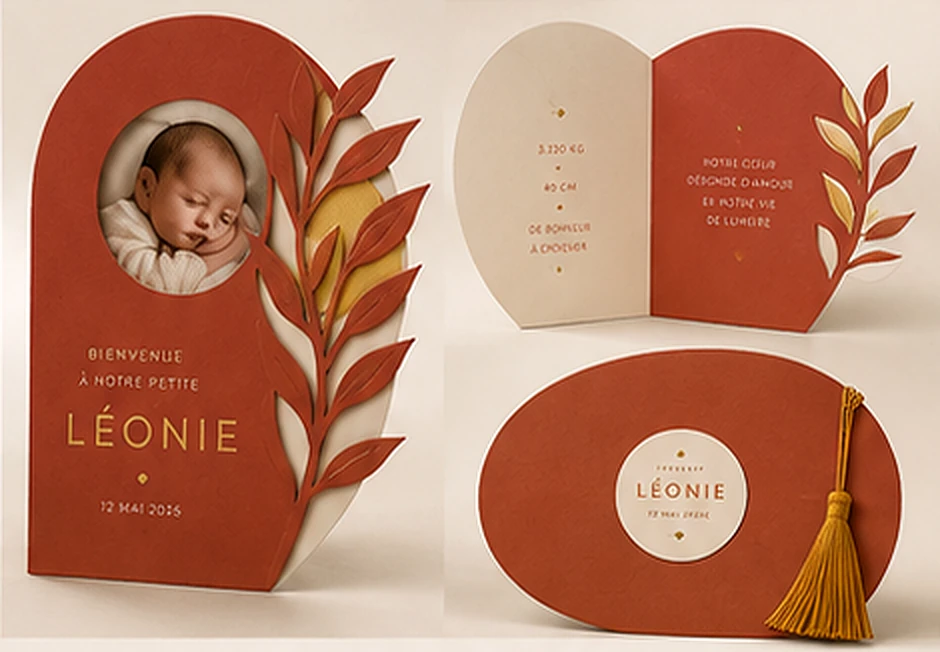 Inspiration de papeterie naissance sur mesure 4