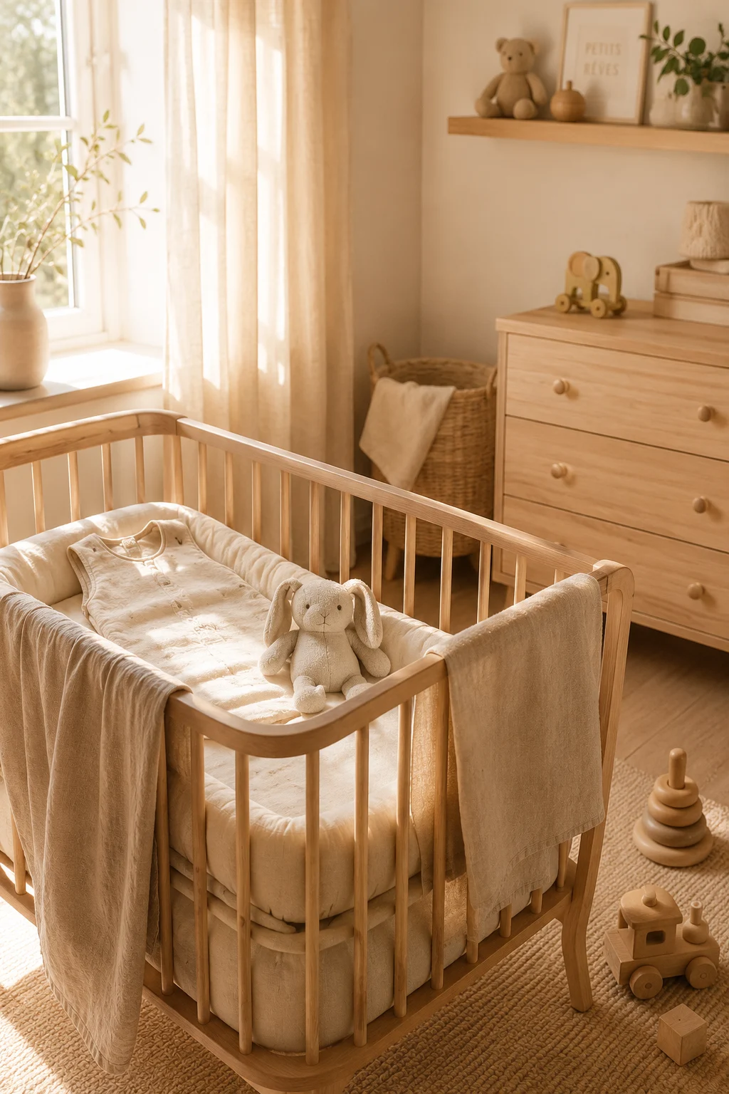 Chambre de nouveau-né douce et intemporelle