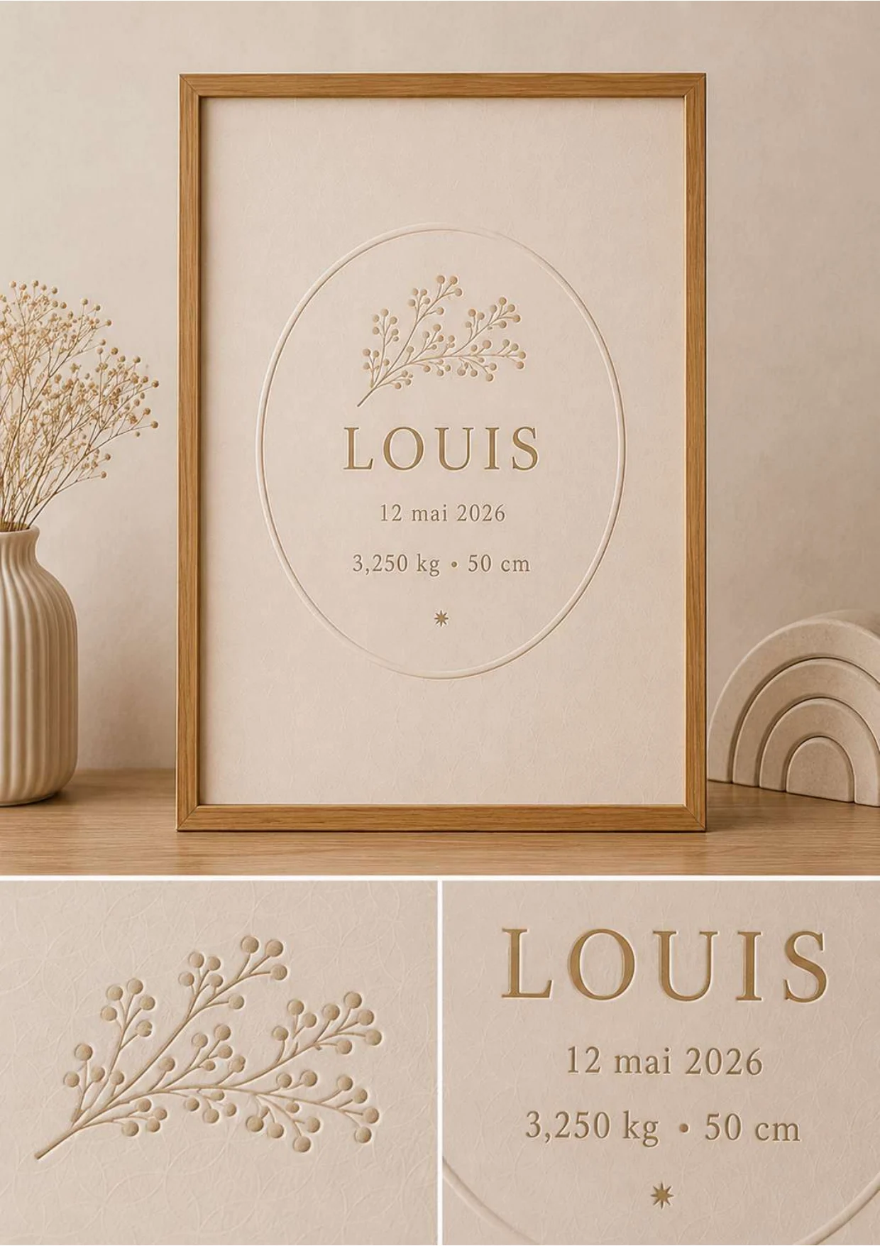 L’affiche de naissance — collection Épure