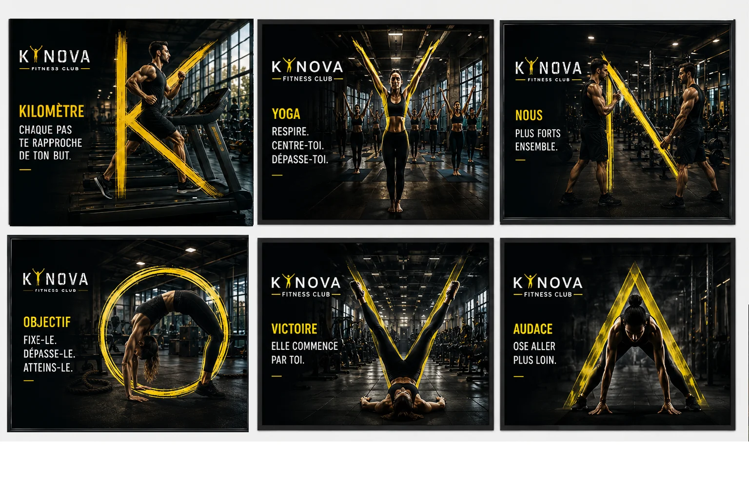 Six affiches 4x3 de la campagne KYNOVA