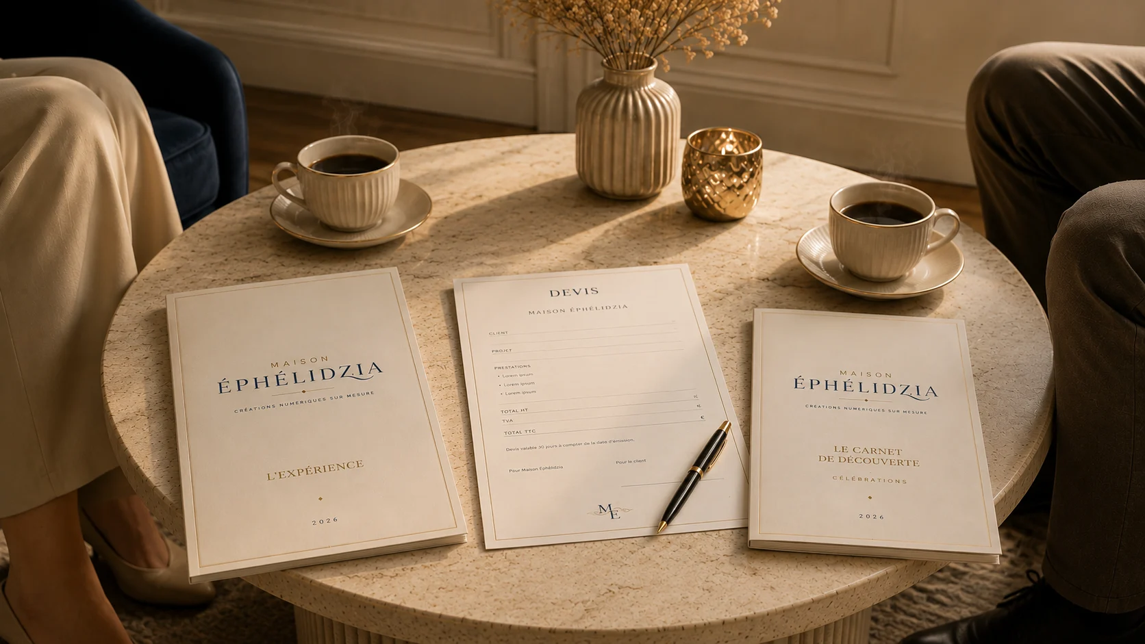 Devis Maison Éphélidzia prêt à être signé, accompagné du Carnet de Découverte