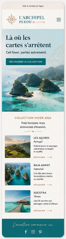 L’Archipel Perdu — Version mobile de l’e-mail principal