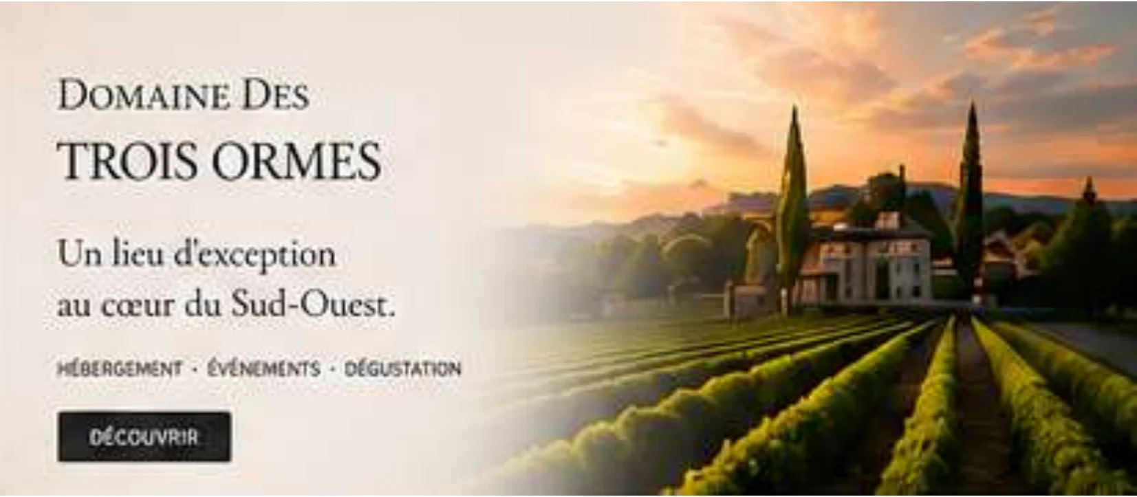Domaine des Trois Ormes — Bannière web
