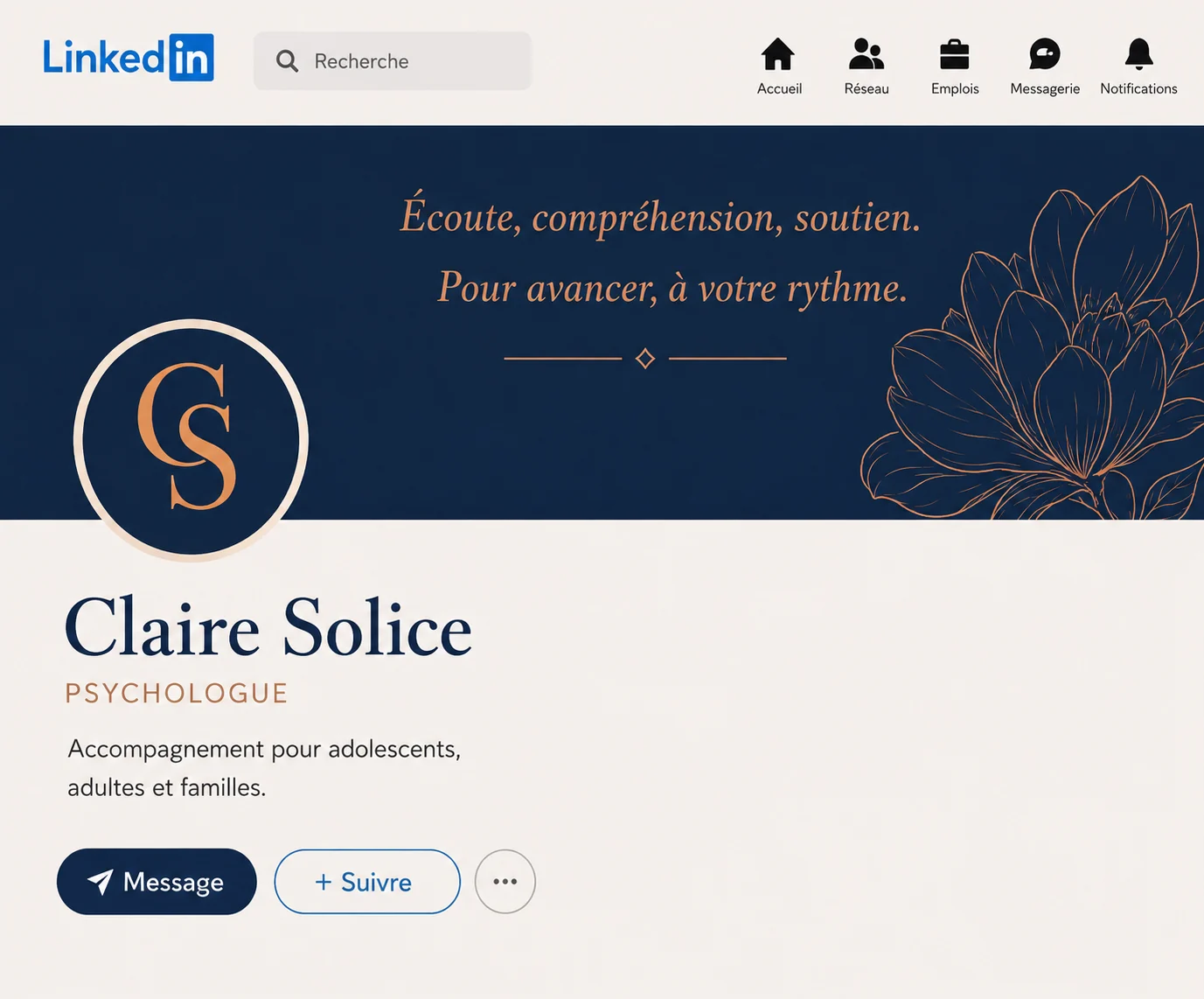 Claire Solice — Template LinkedIn