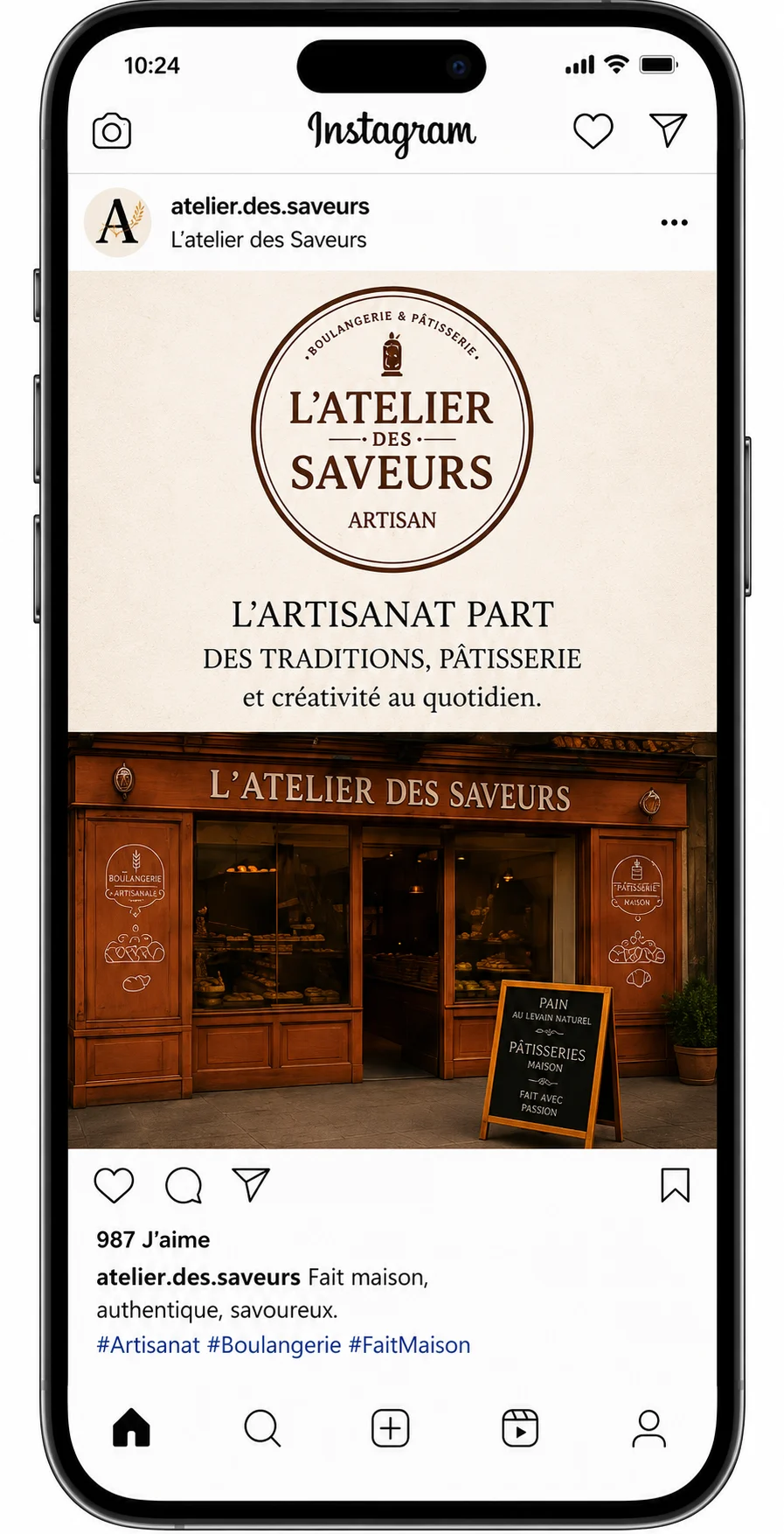 L’Atelier des Saveurs — Publication Instagram