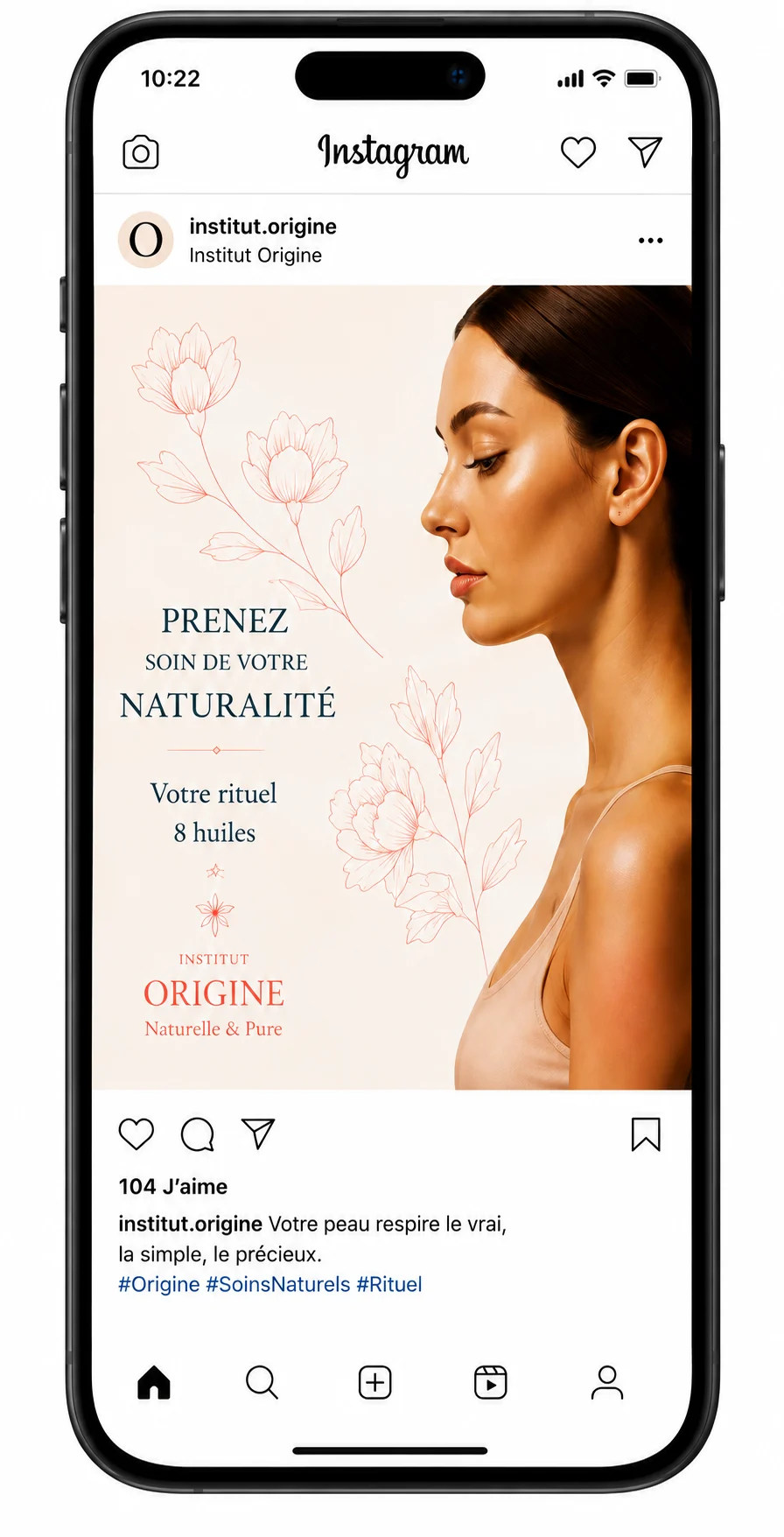 Institut Origine — Publication Instagram
