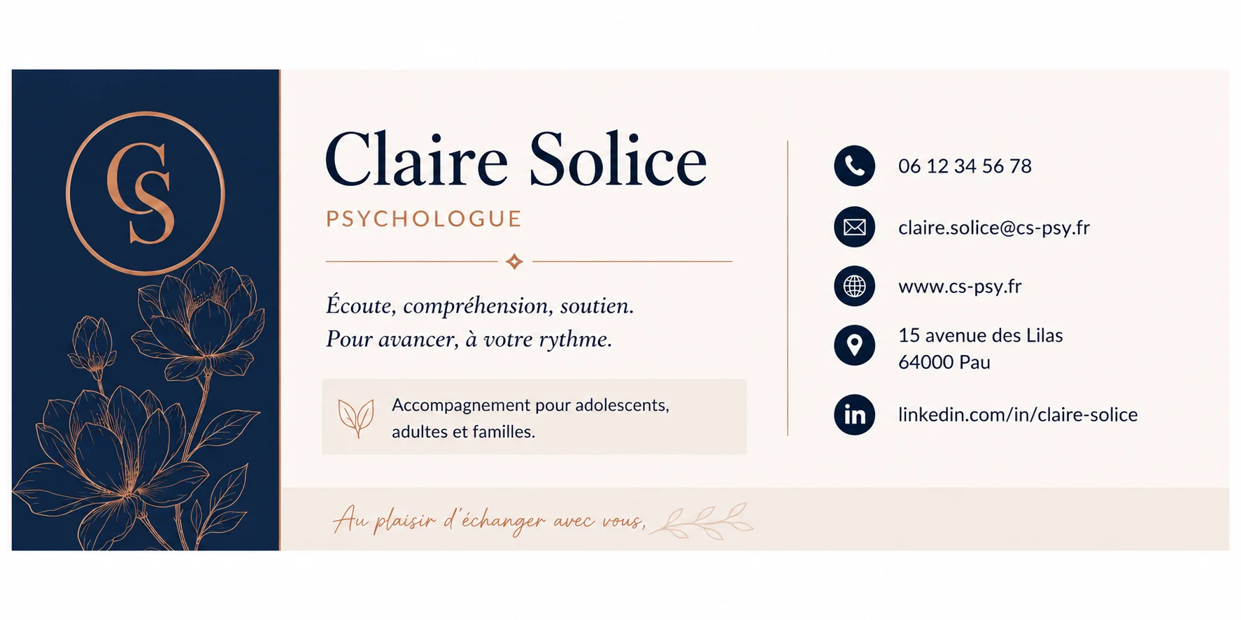Claire Solice — Signature e-mail