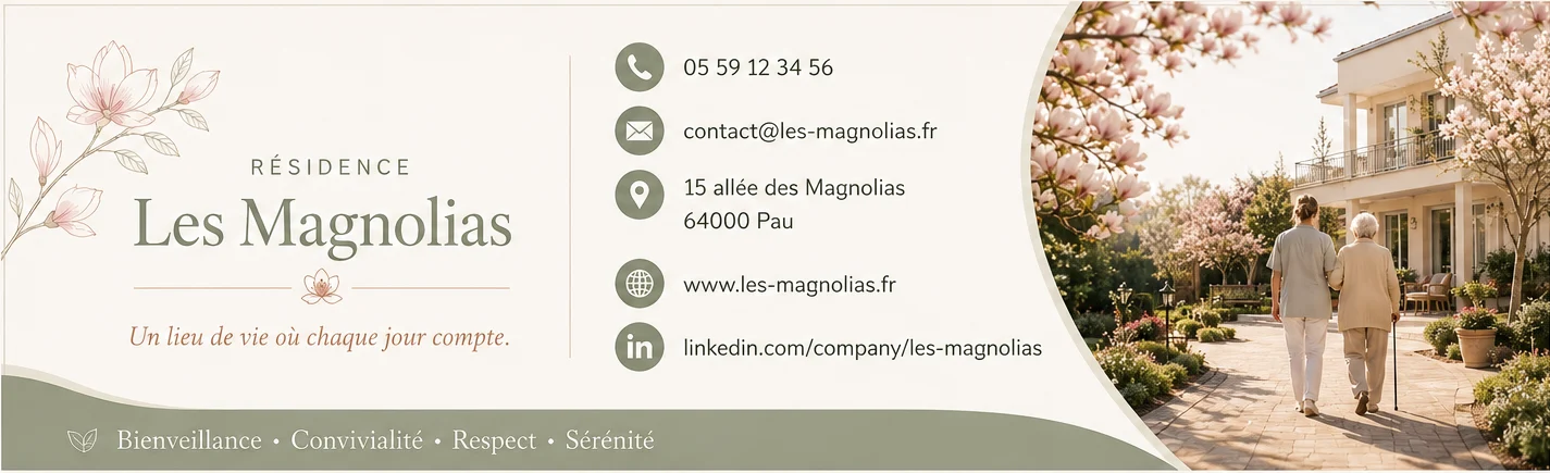 Résidence Les Magnolias — Signature e-mail