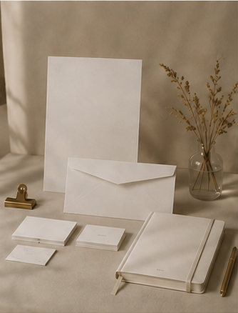 Papeterie et correspondance entièrement vierges