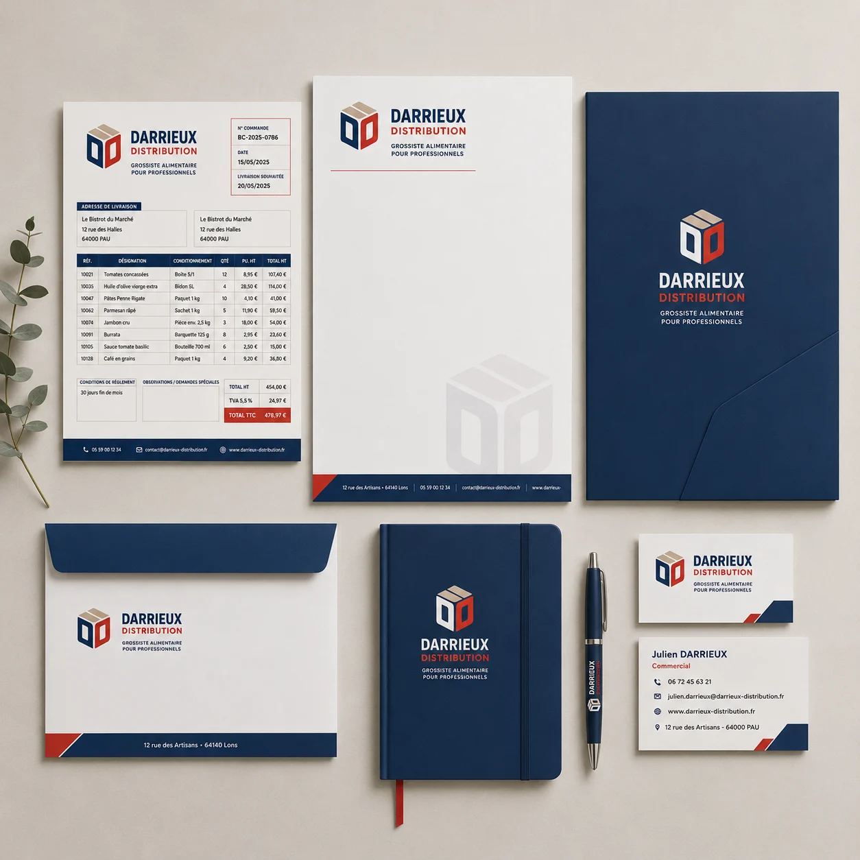 Darrieux Distribution — Papeterie professionnelle coordonnée