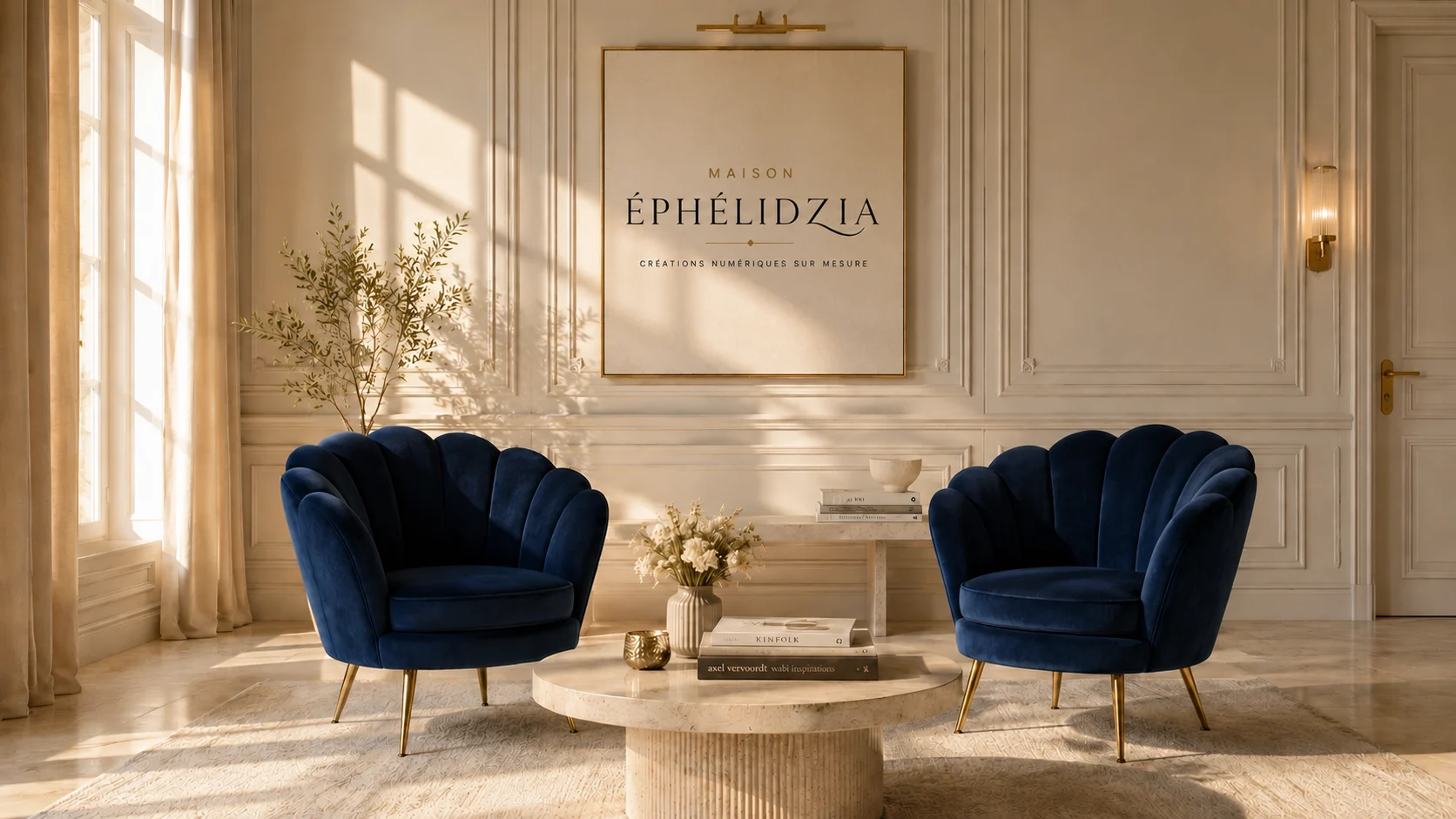 Salon d’accueil élégant de Maison Éphélidzia