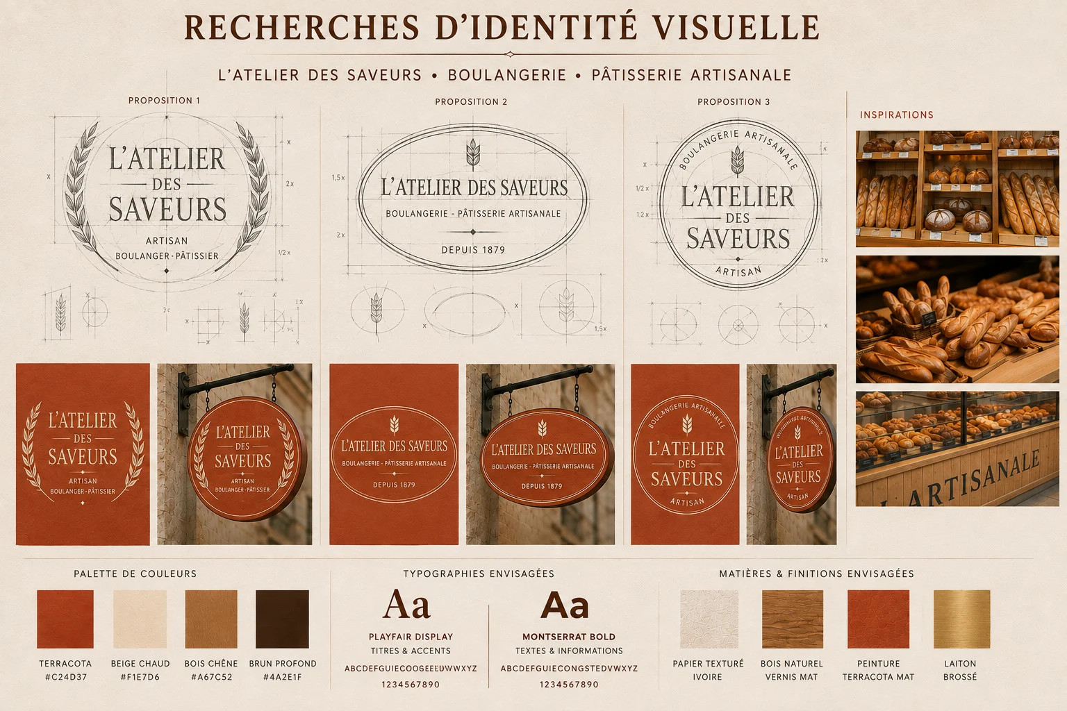 Recherches d’identité visuelle populaire de L’Atelier des Saveurs