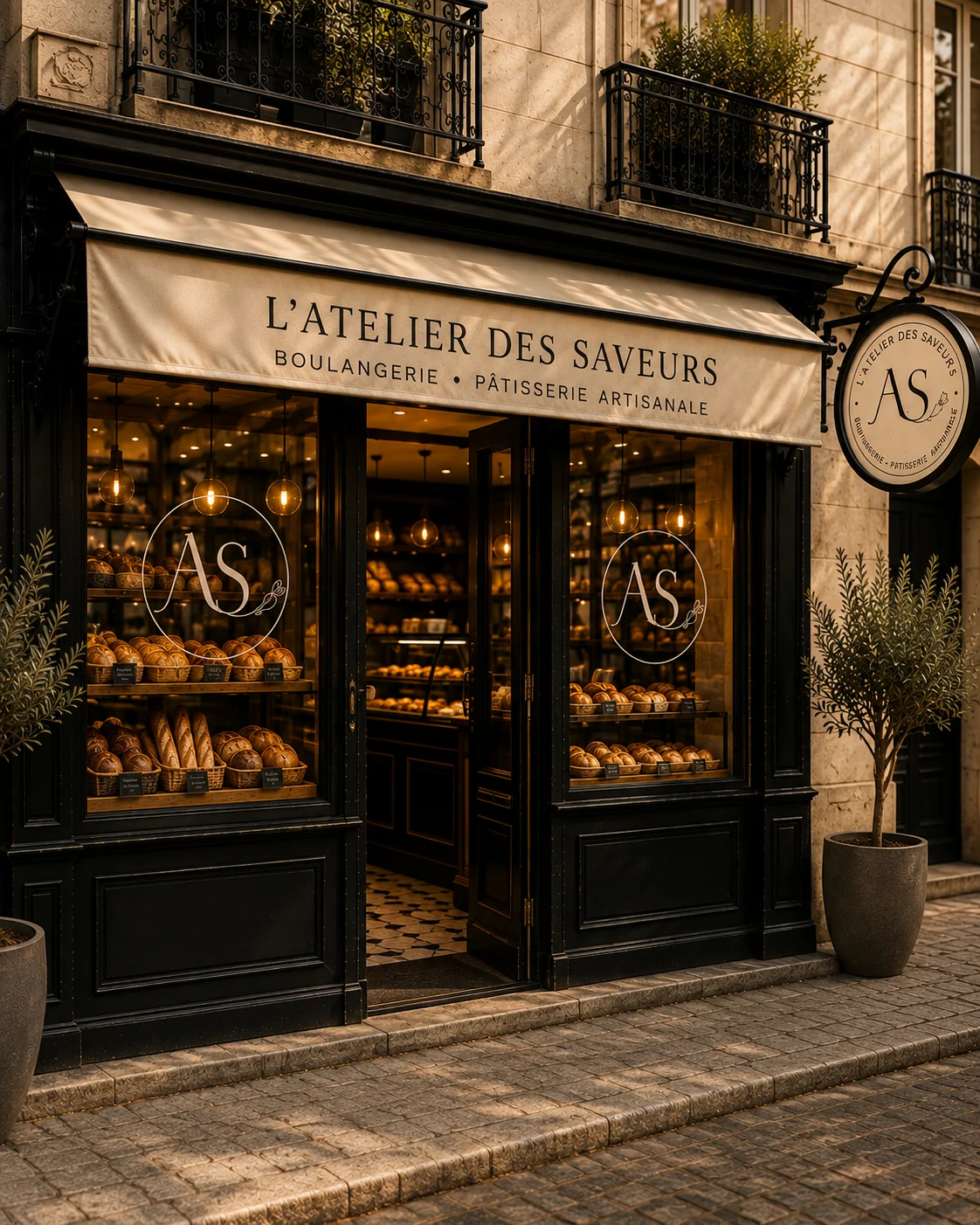 Devanture premium de L’Atelier des Saveurs