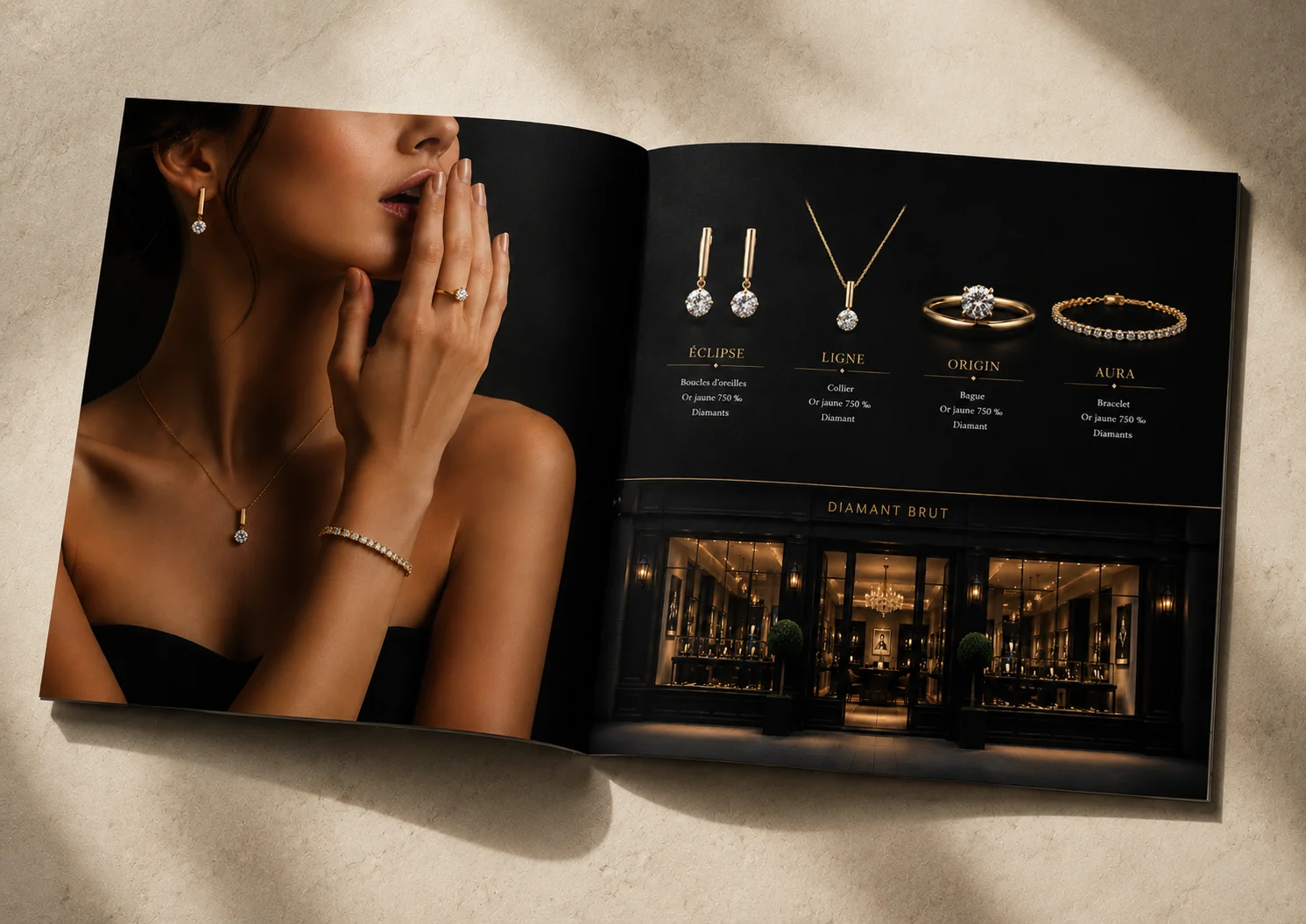 Diamant Brut — Détail en relief