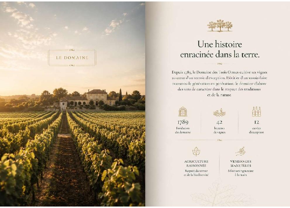 Domaine des Trois Ormes — L’histoire du domaine