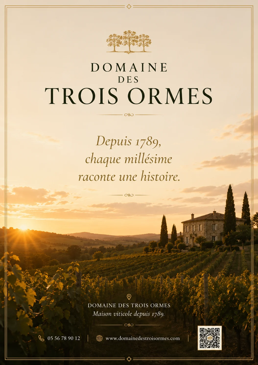 Domaine des Trois Ormes — 4e de couverture